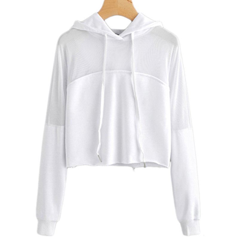 Mesh Crop Hoodies